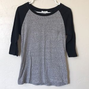Forever21 Black/Gray Raglan Tee